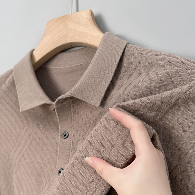 Camicia da uomo in velluto colorato con maniche lunghe e stile urbano, perfetta per l'autunno, marca Valstrend.