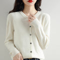 Cardigan da donna Valstrend, cappotto di maglia corto, morbido e caldo, con dettagli a trecce e scollo a V.