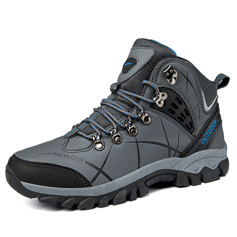 Scarpe da trekking alte da outdoor di taglia grande Valstrend, con lacci e suola robusta, ideali per escursioni all'aperto.