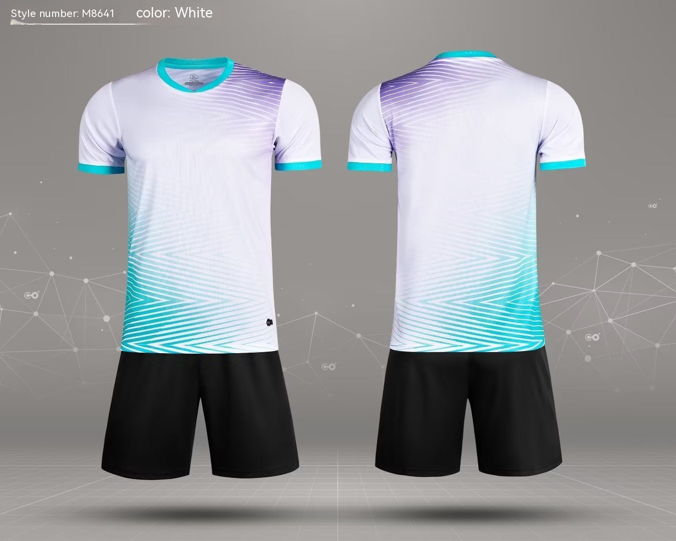 Printed Short Sleeve Children's Football Uniforms Suit Men