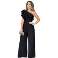 Completo jumpsuit donna lineare Valstrend, vestibilità morbida e stile casual, in tessuto leggero e confortevole.