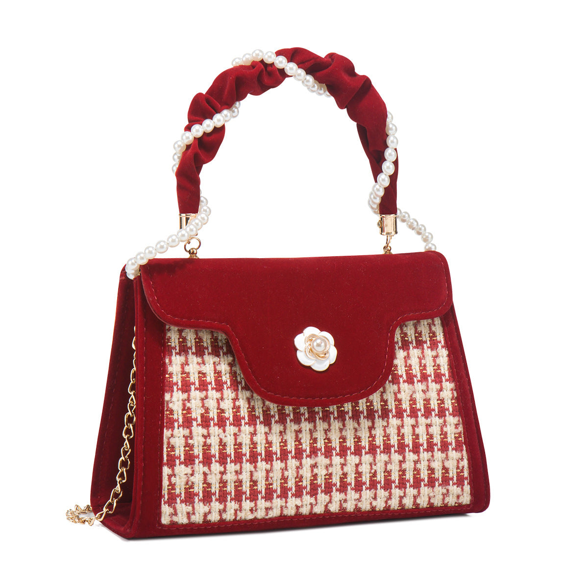 Borsa da sposa femminile Valstrend in rosso elegante, piccola e portabile, perfetta per matrimoni 2024 con stile raffinato
