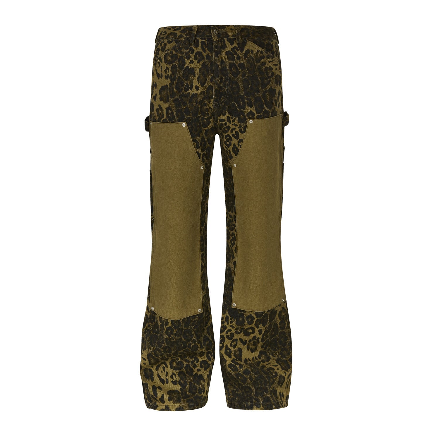 Pantaloni casual a stampa leopardata Valstrend per uomo e donna, pantaloni dritti con fantasia animalier in tessuto morbido.