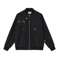 Giacca in tessuto autunnale da uomo e donna Valstrend, con cuciture e stile flight suit, fronte con zip e tasche frontali.