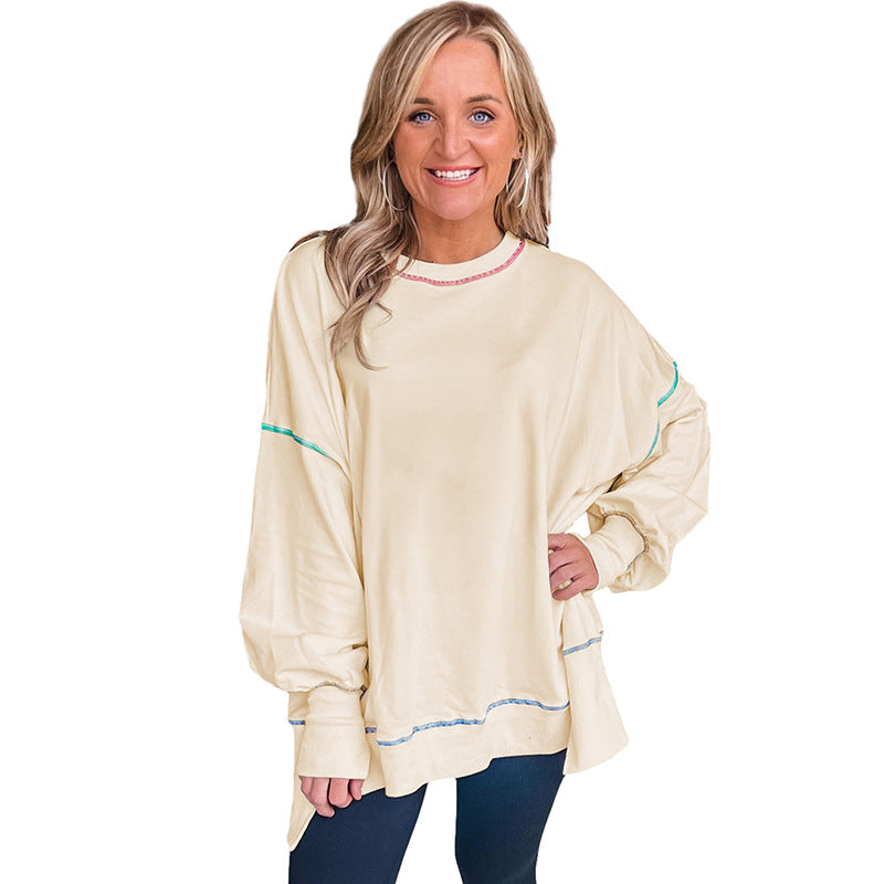 Pullover sportivo valstrend colorblock a maniche lunghe, stile casual e leggero per primavera e autunno.