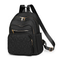 Zaino casual grande capacità Valstrend, con zip, nylon versatile per viaggio e uso quotidiano, in colore nero con scomparti.