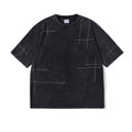 T-shirt casual a maniche corte Valstrend, stile street fashion con cuciture personalizzate, per uomo e donna, moda moderna.