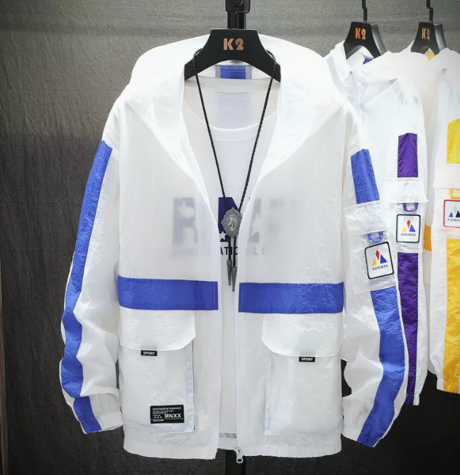 Giacca uomo protettiva dal sole, ultra-sottile e traspirante, vestibilità comoda, marca Valstrend Shop, ideale per protezione solare.