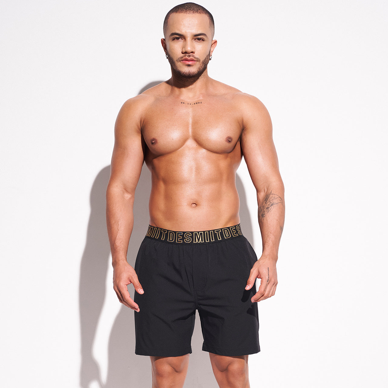 Pantaloni da spiaggia maschili Valstrend in tessuto elasticizzato, leggeri e traspiranti, quick-drying, vestibilità ampia e comoda