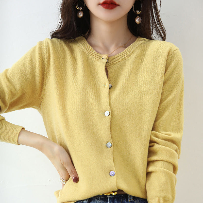 Cardigan donna Valstrend, maglione corto in maglia, coperta calda e comoda, ideale per look casual e autunnali.