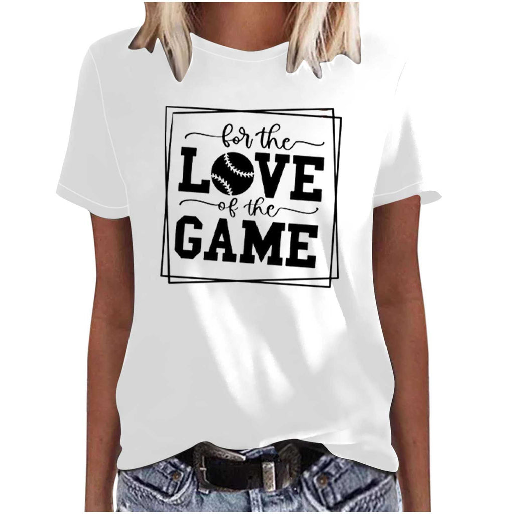 Mother's Day Baseball Women's Various Styles Loose-fitting Pullover Round-neck Short-sleeved T-shirt