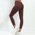 Leggings yoga rosa senza cuciture Valstrend Shop, comodi e elasticizzati, ideali per fitness e yoga, con linea senza imbarazzo.