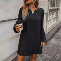 Women's Fashion Simple Elegant Long Sleeve Dress