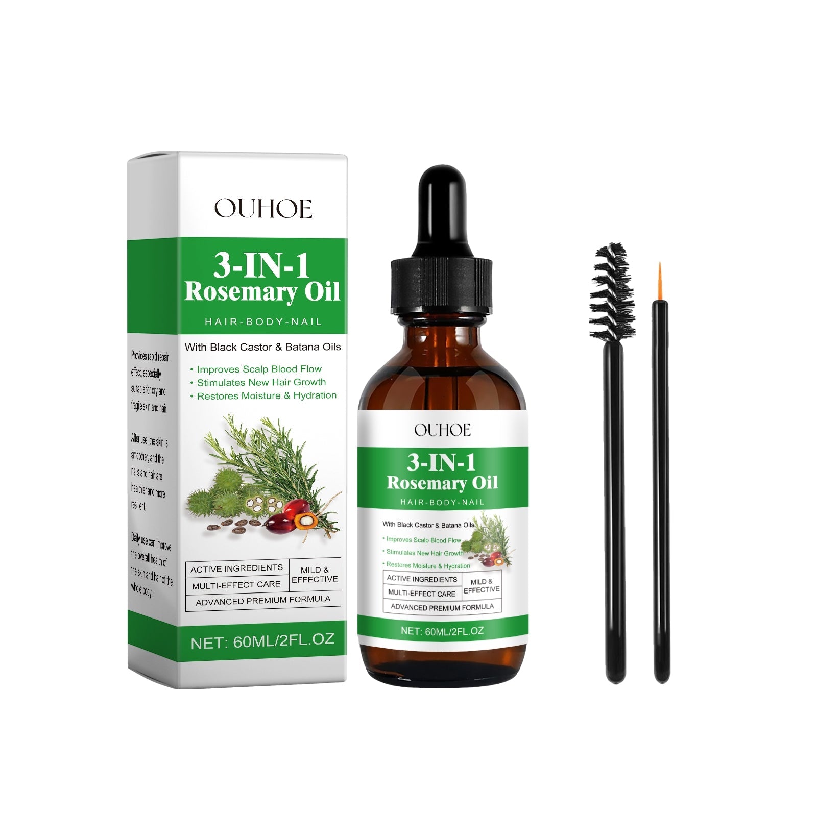 Olio di ricino nero Batana di Valstrend, bottiglia con etichetta, prodotto naturale per capelli e pelle