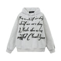 Felpa con cappuccio da uomo Valstrend, design street dark, stampa letter art, vestibilità ampia e casual invernale.