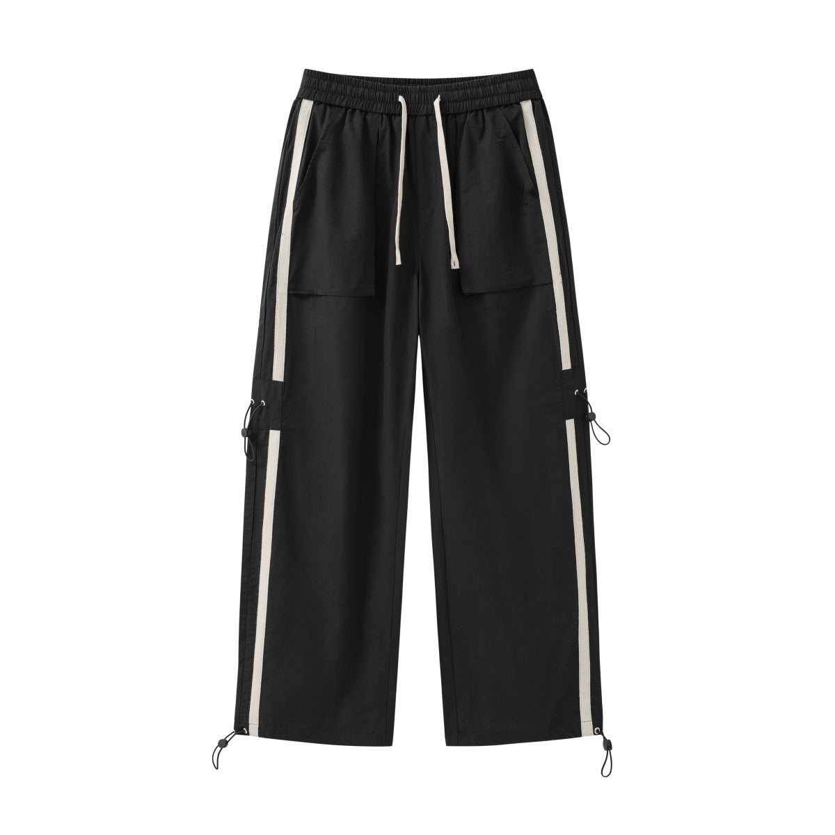 Pantaloni larghi casuali Valstrend con tasca tridimensionale cucita, stile dritto e comodo, tessuto morbido e moderno.