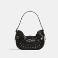 Borsa a tracolla da donna Valstrend, borsa da motorcycle sottoascellare, con tasche e dettagli in pelle sintetica.
