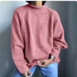 Solid Color Pullover Loose Casual Sweater