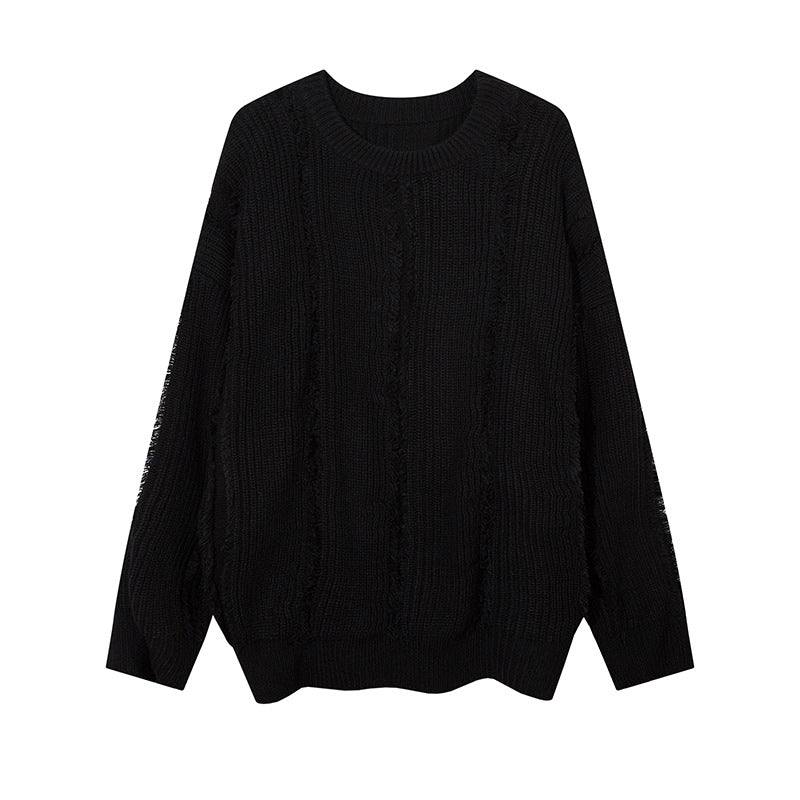 Maglione ampio Valstrend shop in tinta unita per gatto, con cuciture e stile rilassato, tessuto morbido e comodo, colore solido.
