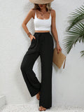 Pantaloni larghi da donna Valstrend, pantaloni casual a gamba ampia, tessuto morbido e comodo, stile rilassato e moderno.