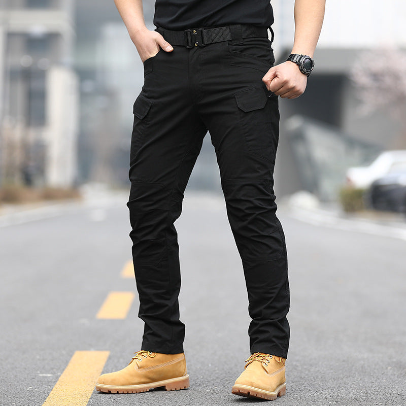 Pantaloni da uomo Valstrend in cotone elastico, stile forze speciali, adatti per attività outdoor, con tasche multiple e vestibilità comoda.