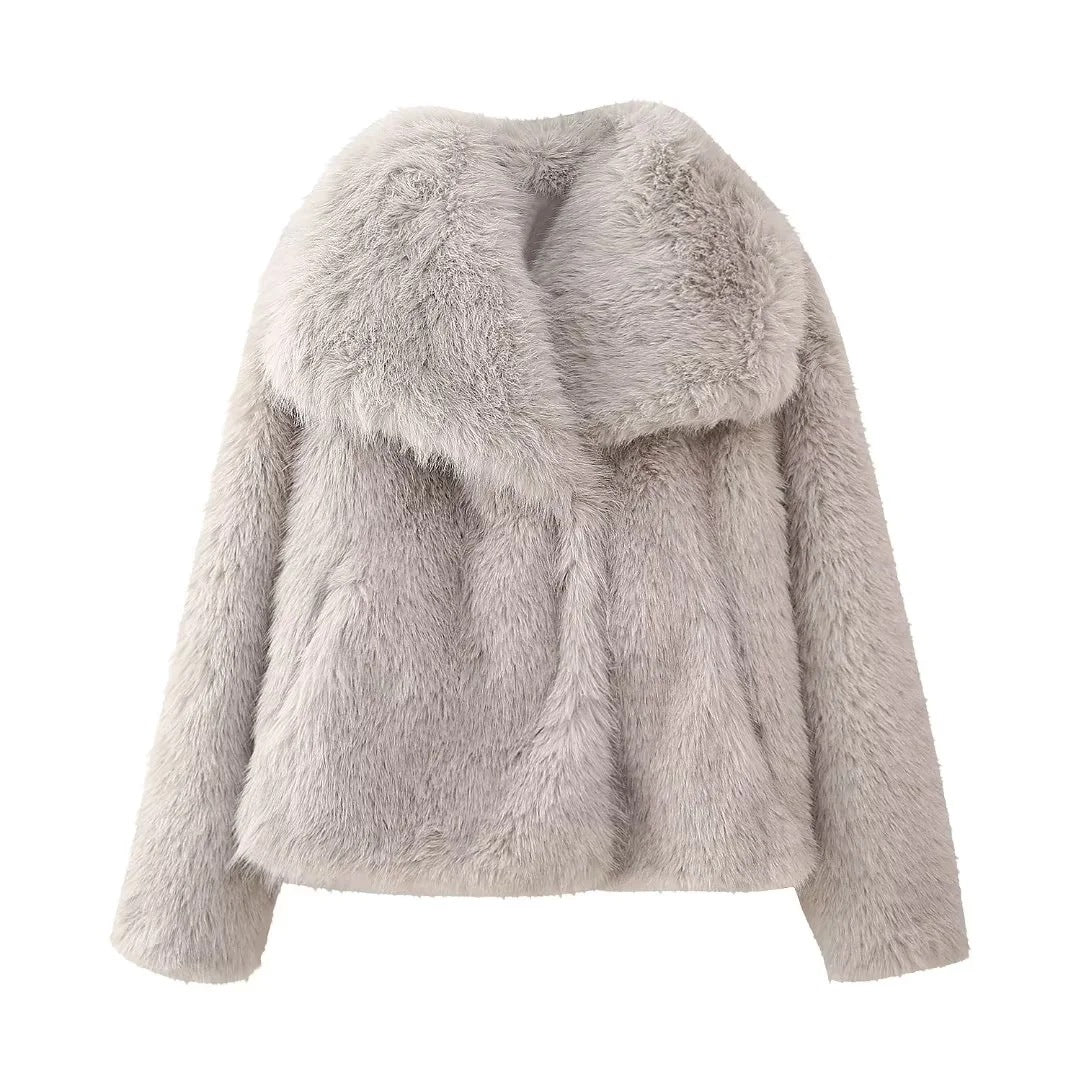 Cappotto in pelliccia artificiale stile Mink invernale, da donna, in stile europeo e americano, indossato da socialite.