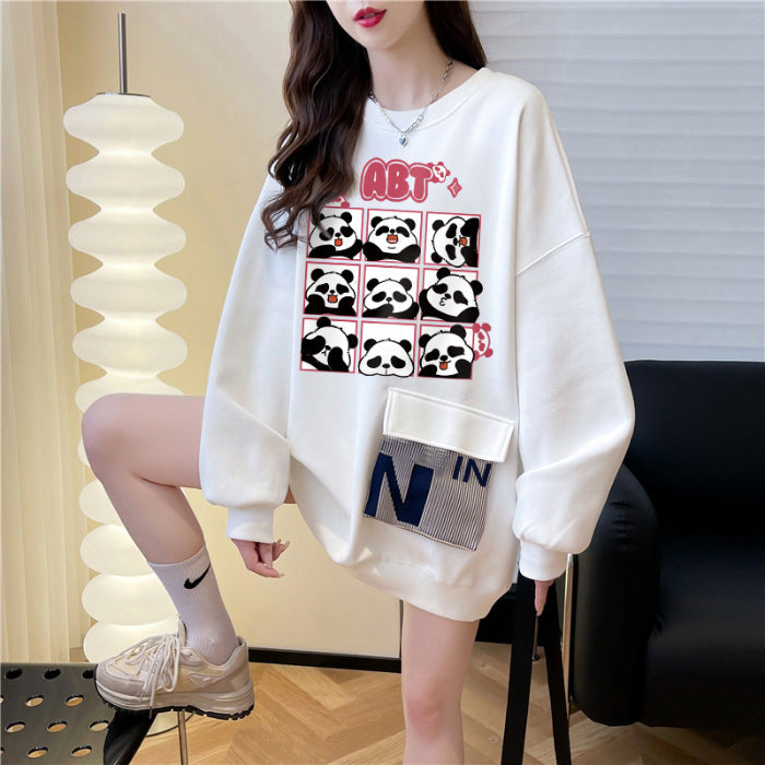 Maglione leggero a collo rotondo Valstrend, con vestibilità ampia per primavera e autunno, disponibile in taglie comode.