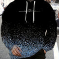 Felpa con cappuccio da uomo Valstrend, maglione a maniche lunghe con stampa grafica a gradiente, casual e ideale per outdoor.