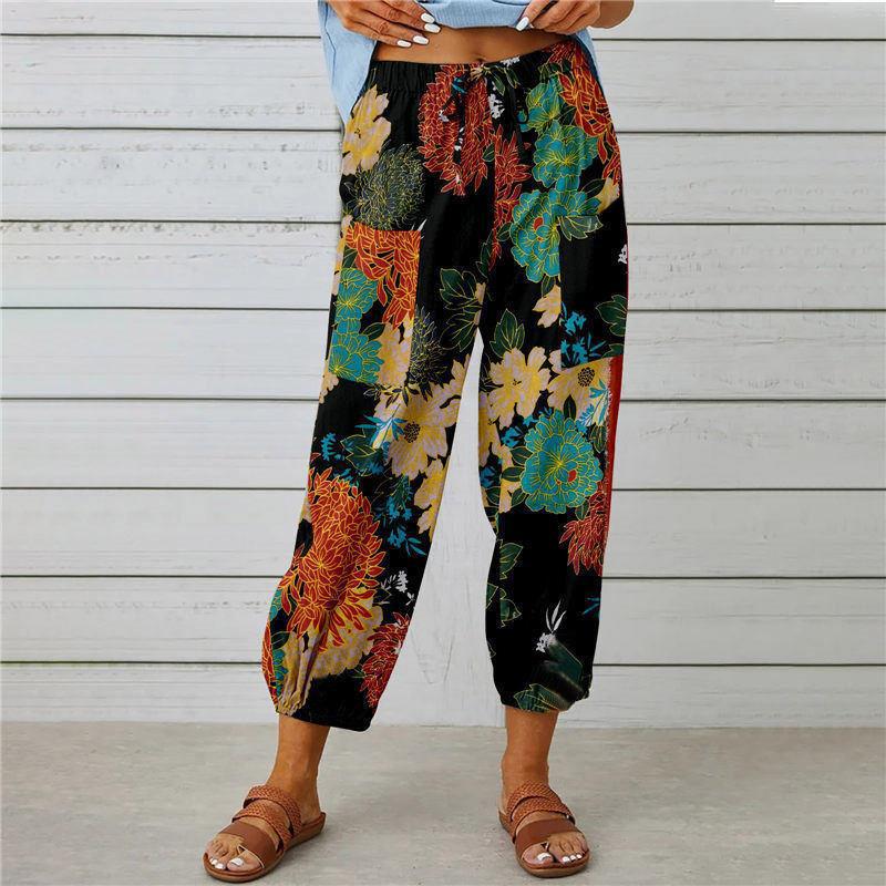 Completo casual con stampa floreale di Valstrend, jumpsuit donna con pantaloni eleganti e comodi, fantasia floreale brillante.