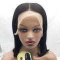 Set di extension frontali in pizzo con capelli umani realistici di Valstrend Shop, mostra i dettagli delle ciocche di capelli naturali.