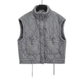 Gilet imbottito donna autunnale Valstrend in cotone lavato Tencel, stile casual, dettaglio imbottitura e tessuto morbido