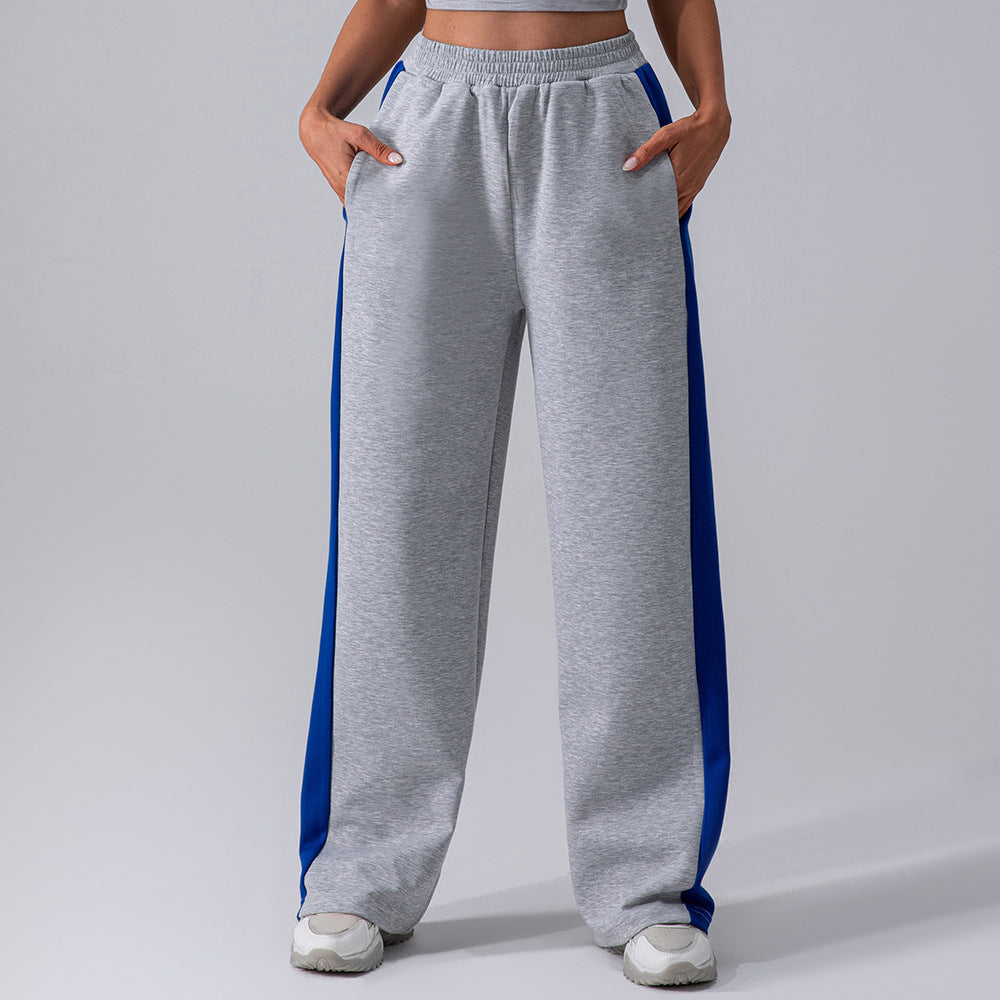 Pantaloni casual a vita alta per donna, stile europeo e americano, con top in abbigliamento esterno, marca Valstrend.