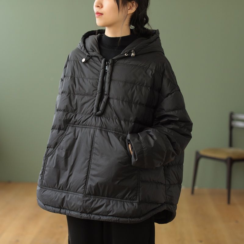 Giacca leggera in cotone e piuma, vestibilità slim, abbigliamento invernale Valstrend, stile casual e caldo