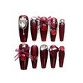 Smalti per unghie Valstrend shop, adesivi per unghie handmade con motivo ciliegia rossa e occhi di gatto bianco.