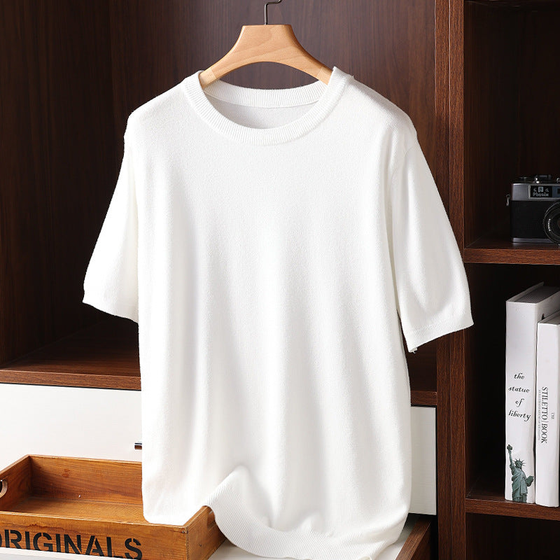 Maglietta casual da uomo Valstrend, manica corta, collo rotondo, tessuto sottile e morbido, ideale per l'estate.