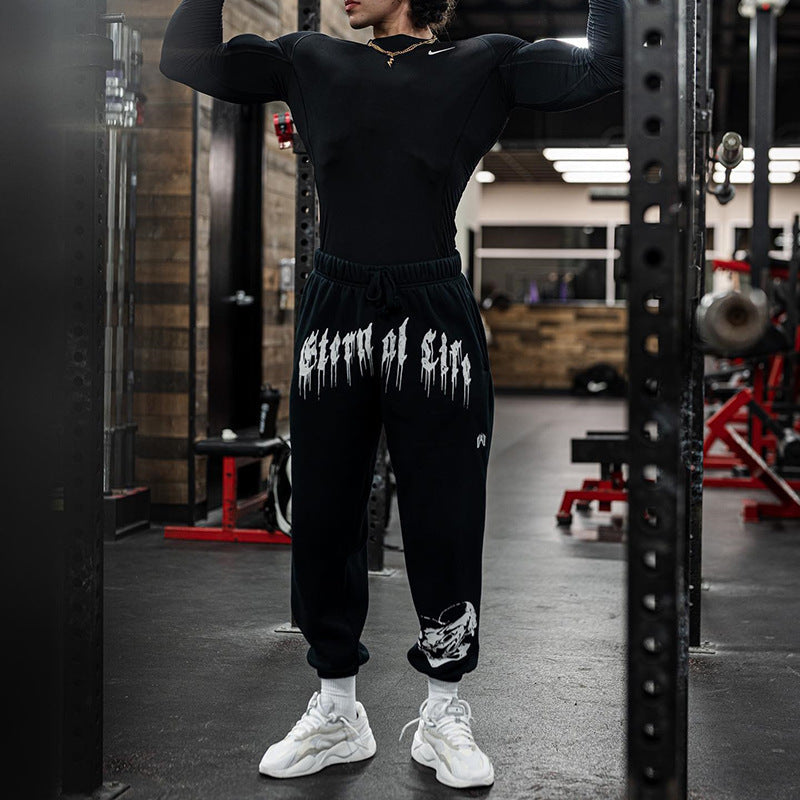 Loose Trousers Outdoor Running Basketball Workout Drawstring Sweatpants