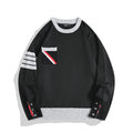 Men's Fashion Casual Multicolor Round Neck Striped Sweater