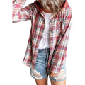 Camicia casual con cappuccio e bottoni Valstrend, maniche lunghe, tessuto morbido, stile rilassato e comodo.