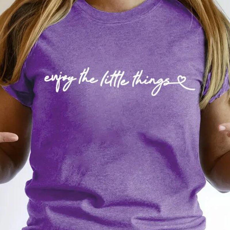 European And American Digital Printing Casual Round Neck T-shirt