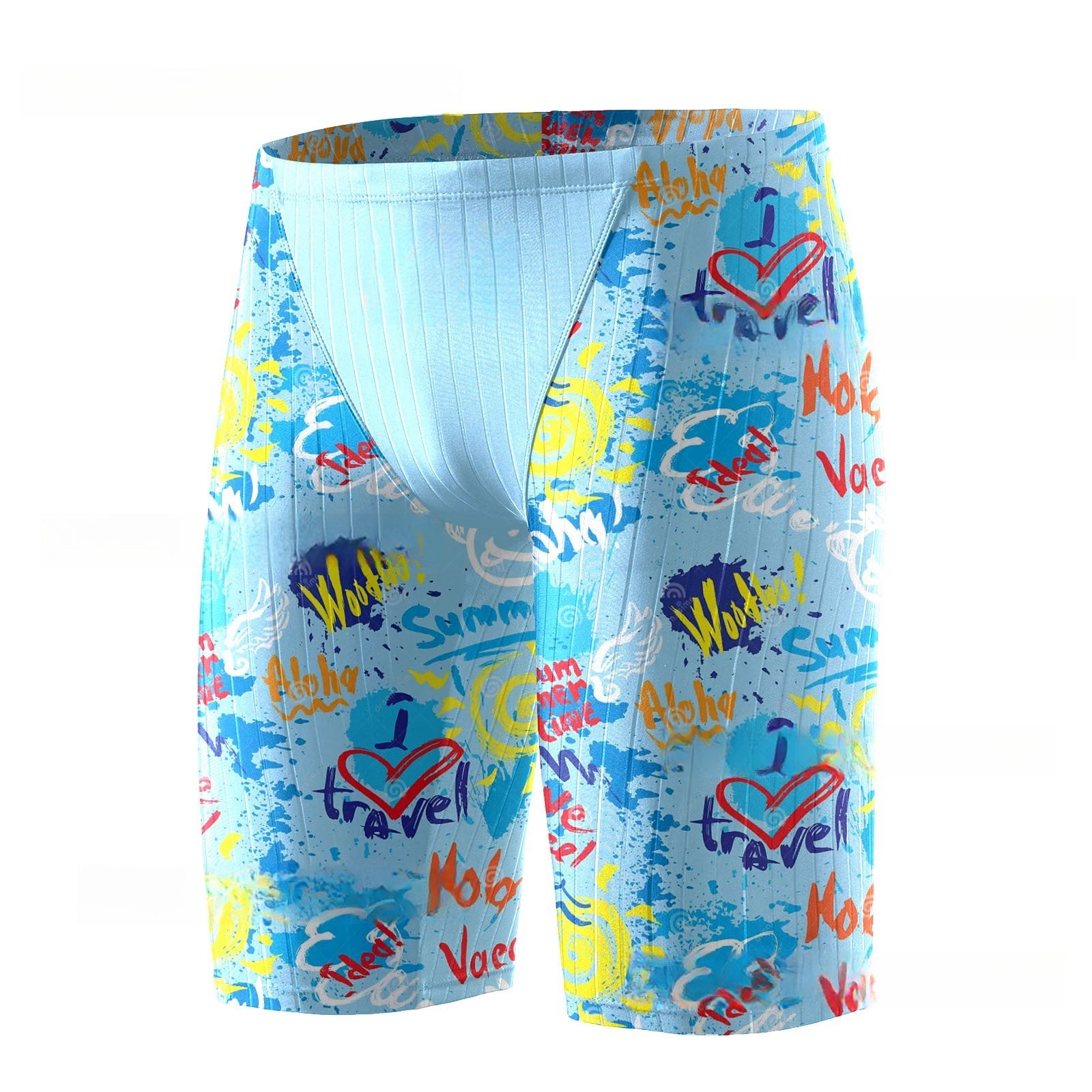 Pantaloncini da nuoto maschili Valstrend in seta ice traspirante, quick-dry, stampa 3D per estate, abbigliamento sportivo acquatico