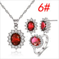 Completo set di gioielli con girasole: collana, anello e orecchini a perno, gioielli da sposa Valstrend in stile floreale