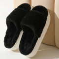 Ciabatte da donna Valstrend, stile fata, con suola spessa in Eva soffice e peluche, perfette per l'abbigliamento esterno.