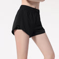 Shorts da donna estivi Valstrend, corti, ad alta vita, traspiranti, veloci da asciugare e con coulisse per yoga e sport.