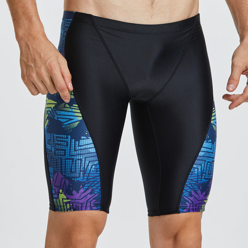 Costume da bagno da uomo Valstrend, slip da nuoto professionale a cinque punti con design sportivo e tessuto elastico.
