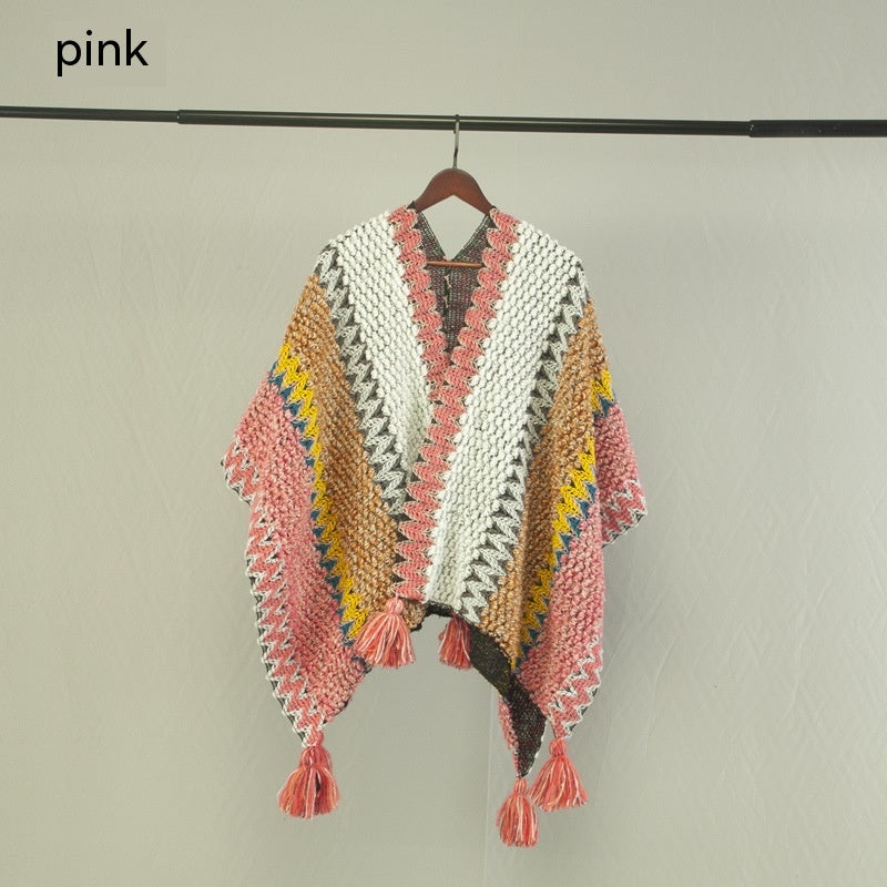 Sciarpa etnica da viaggio Valstrend, stile doppio uso, morbida e colorata, perfetta come mantella o foulard.
