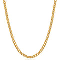 Collana da uomo in acciaio inossidabile con catena cubana, stile robusto e moderno, indossata al collo, marca Valstrend shop.