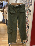 Multi-pocket American High Waist Straight Casual Pants
