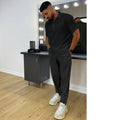 Men's Fashion Sports And Leisure Solid Color Cotton And Linen Suit