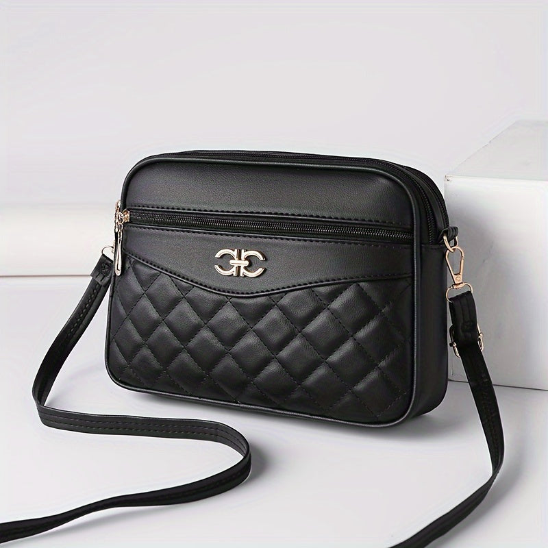 Borsa a tracolla multicolore Valstrend, stile camera, grande capacità, trapuntata, piccola e versatile per donna.