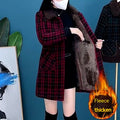 New Fleece-lined Thick Mid-length Coat For Women